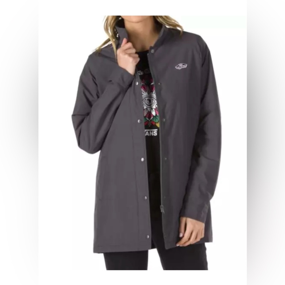 Vans Women XS Off The Wall Thanks Coach Long Sleeve Lined Button
Zipper Jacket